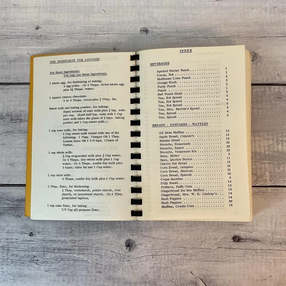 Cookbook Recipes Youth Choir Exchange Avenue Baptist Church 1971 Oklahoma City